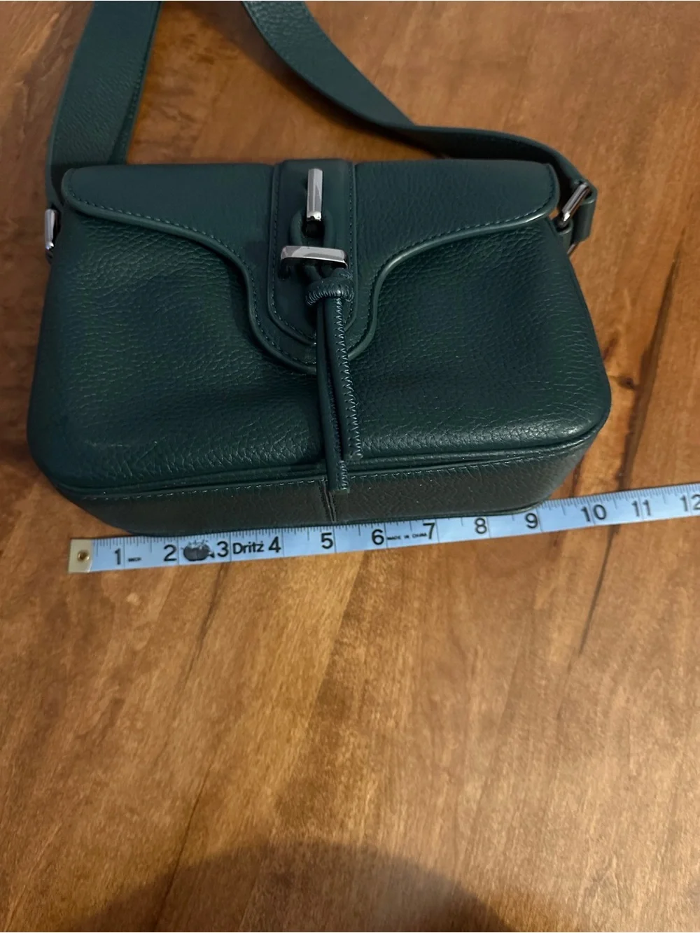 Vince Camuto Genuine Leather Crossbody Bag Dark Green NWOT